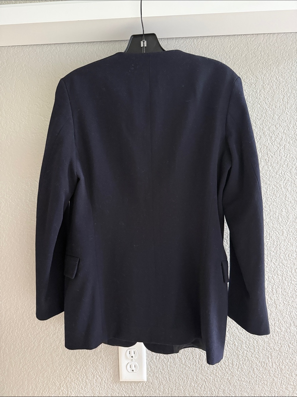 Jil Sander Navy Collarless Blazer Jacket FR38/US 6 - Picture 4 of 7